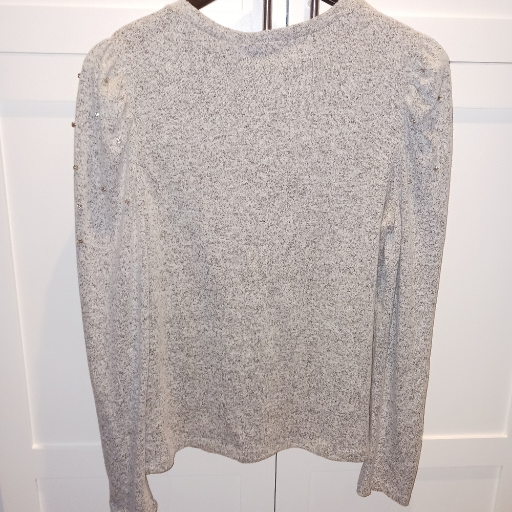 New Rhinestone Puff Sleeve Sweater - Picture 3 of 8